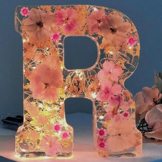 Handmade Floral Night Light From A to Z