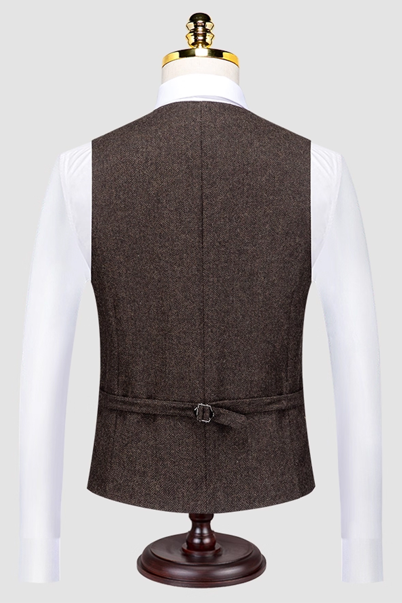 Men's Handmade Tweed Slim Fit Suit Vests