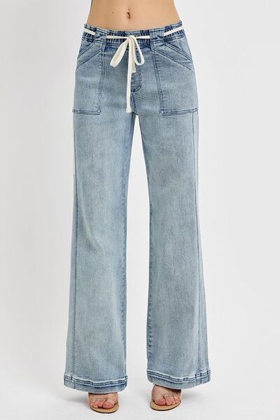 Full Size Straight Leg Jeans with Pockets
