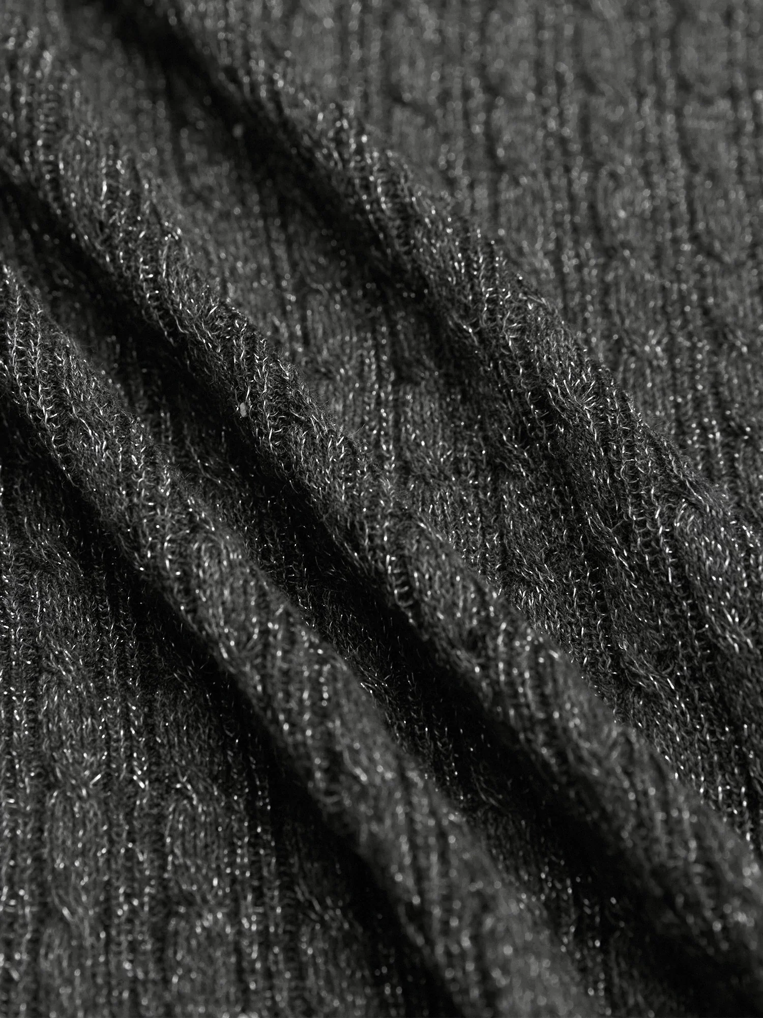 Wool Short Sleeve Sequin Knitted T-Shirt