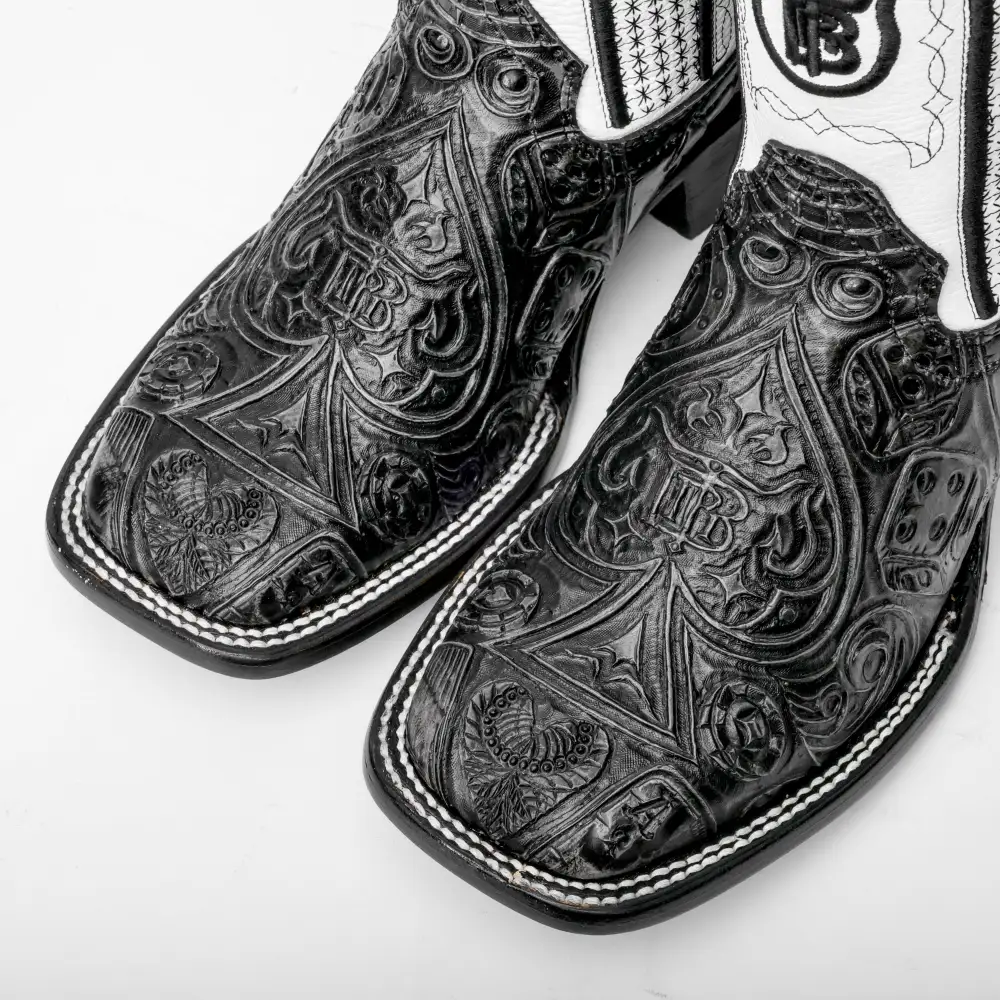 Ace Of Spades Grey/Black - Square Toe