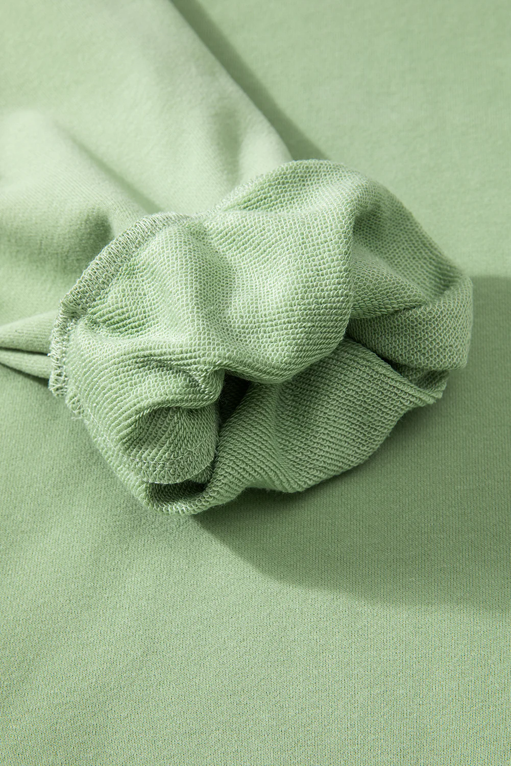 Smoke Solid O Neck High Low Hem Pullover Sweatshirt