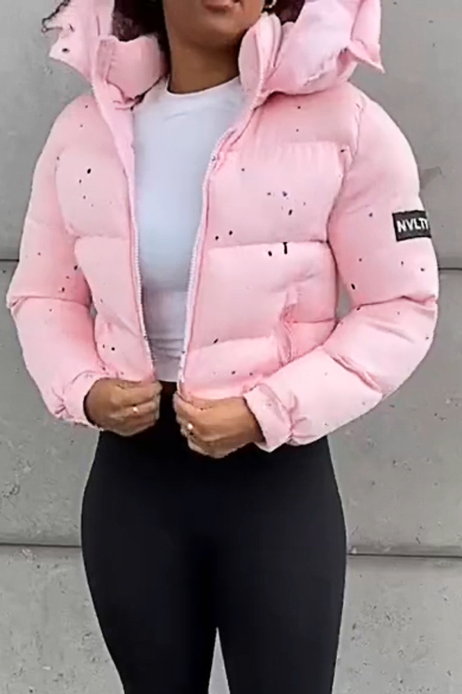 Women's Fashion Gradient Hoodie Short Down