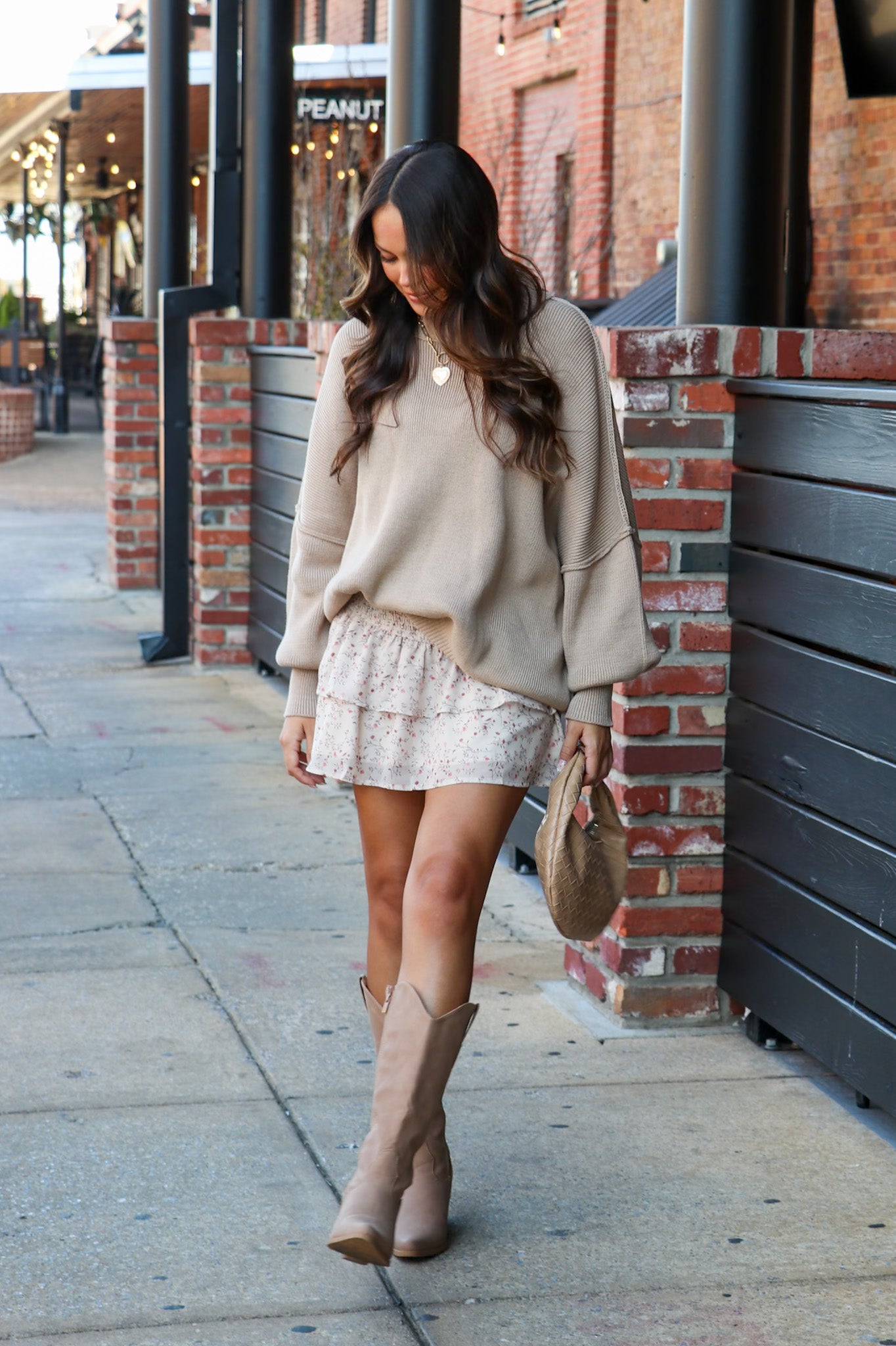 Petal Cascade Floral Ruffle Tiered Skirt