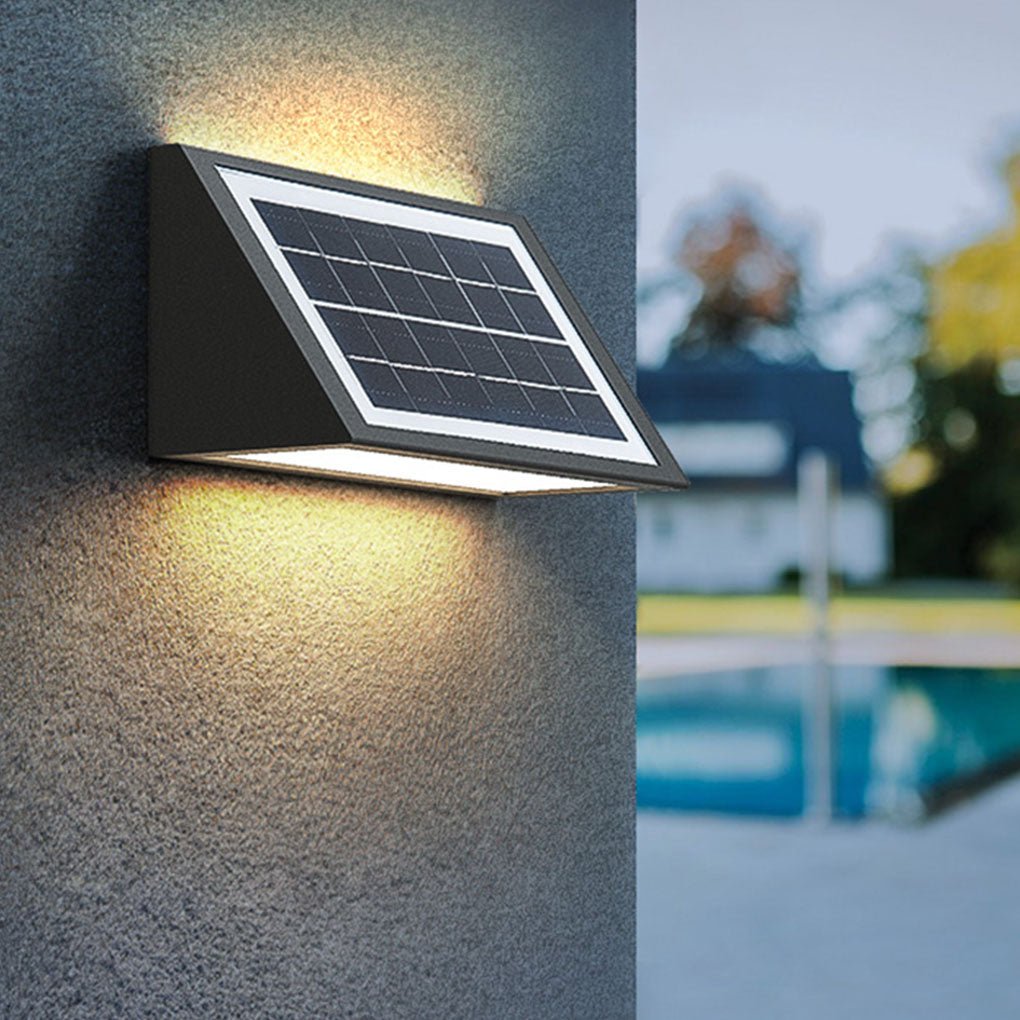 Minimalist LED Light Controlled Solar Bidirectional Lighting Outdoor Wall Light