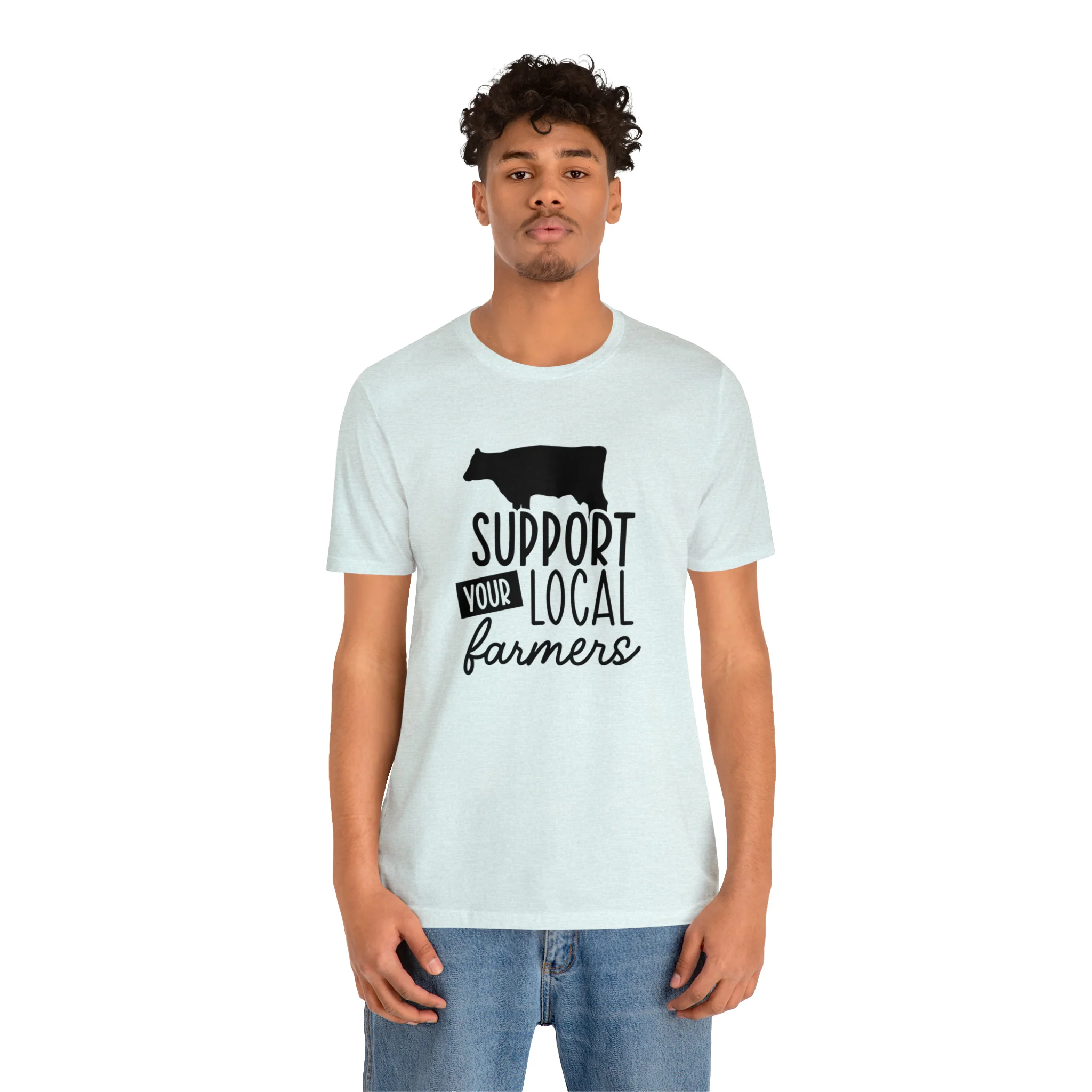 Support Farmers Cattle Unisex Jersey Short Sleeve Tee