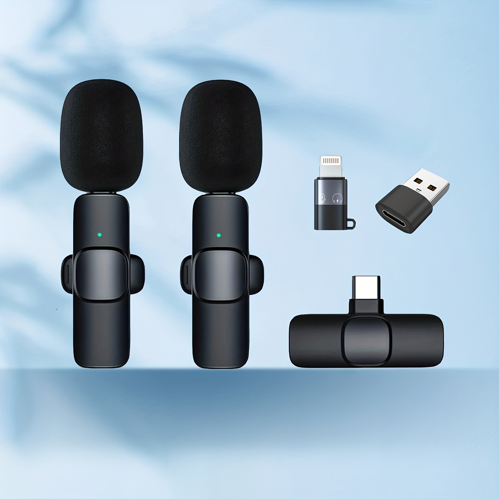 2-in-1 & 1-in-1 Professional Wireless Lavalier Microphone Plug & Play