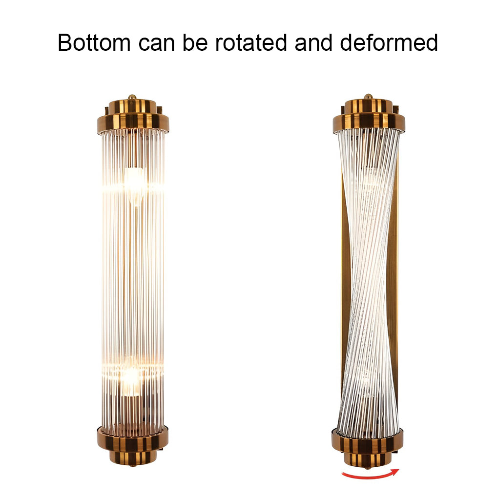 Adjustable Warm White Light LED Crystal Golden Nordic Wall Lamp Wall Sconce Lighting