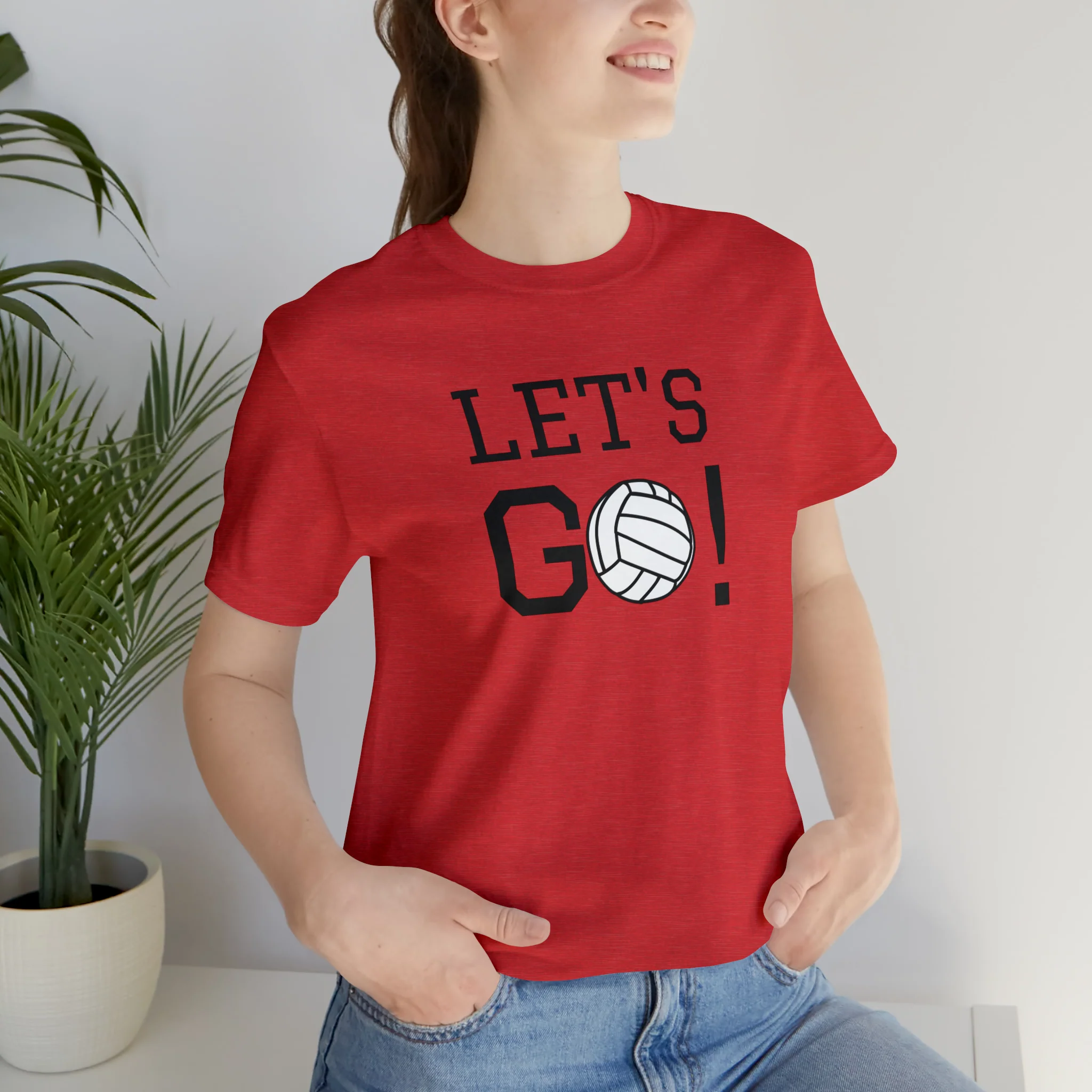 Let's Go! Volleyball Unisex Jersey Short Sleeve Tee