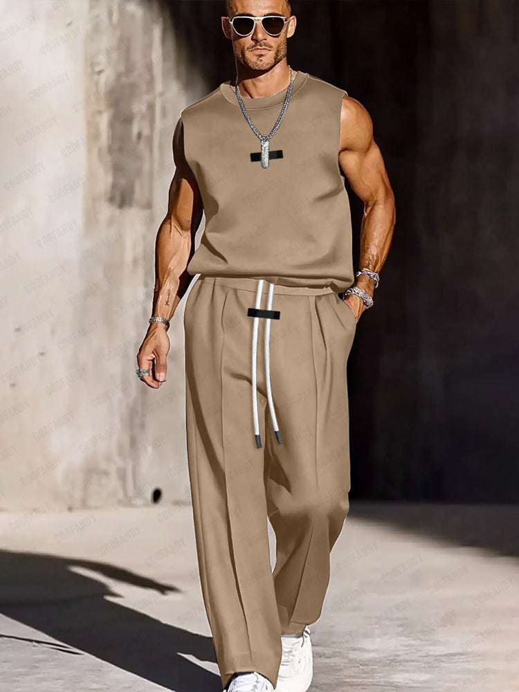 Modern Leisure Tank Top Pants Set