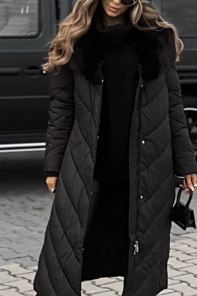 Fury collar down long jacket