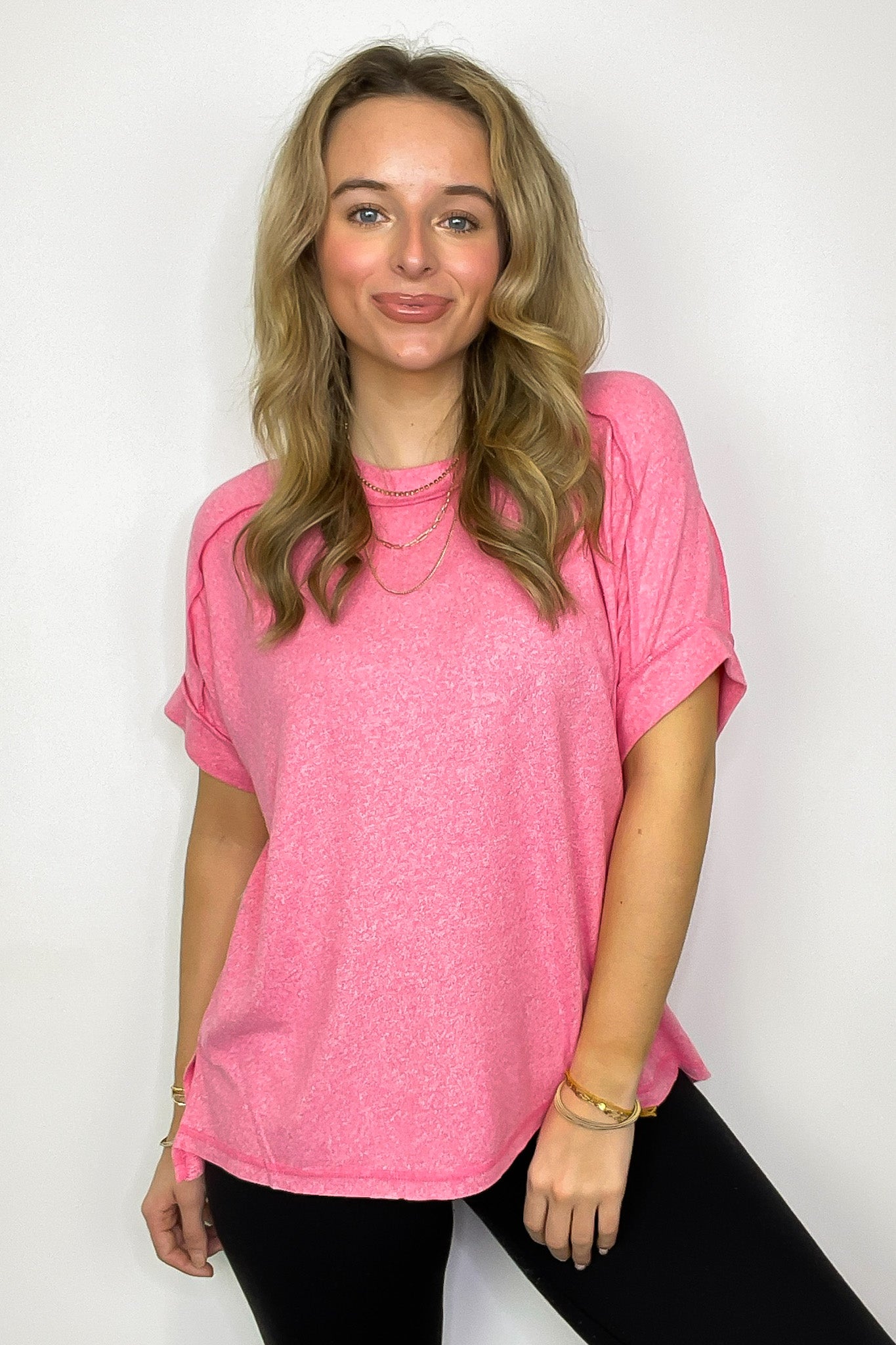 Sunday Muse Melange High Low Tee