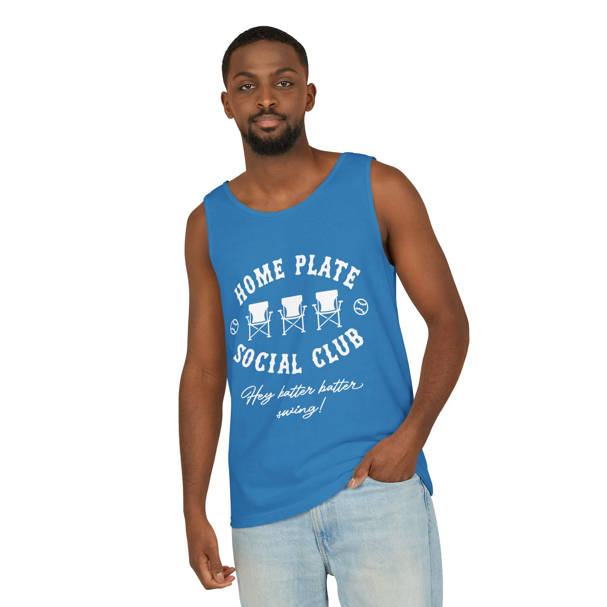 Home Plate Social Club Comfort Color Unisex Garment-Dyed Tank Top