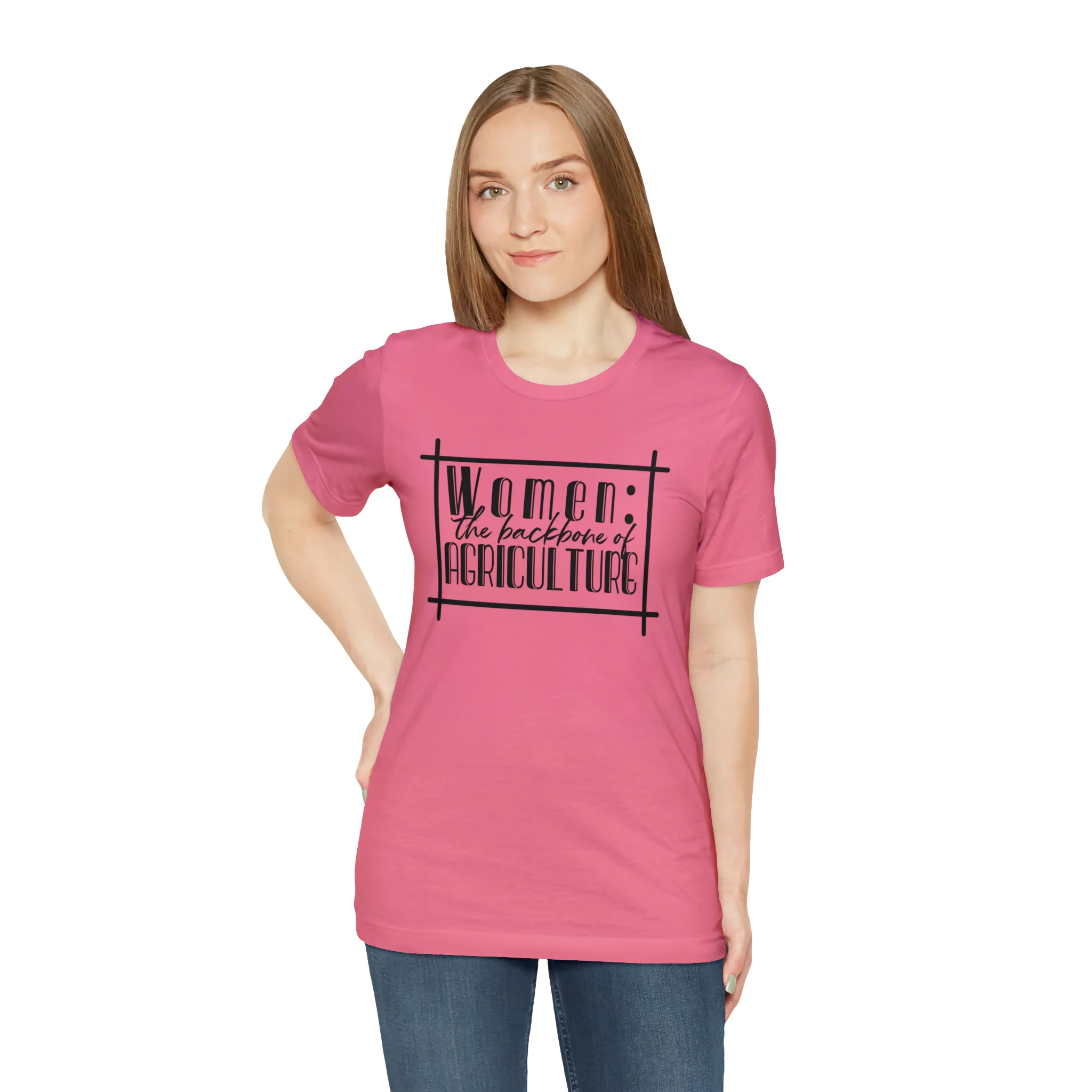 Women: The Backbone of Ag Unisex Jersey Short Sleeve Tee