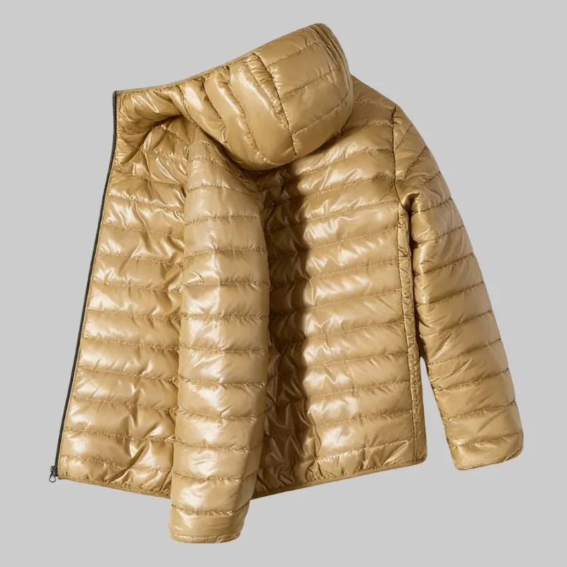 Autumn Winter Men's Thin Warm Hooded Cotton Jacket