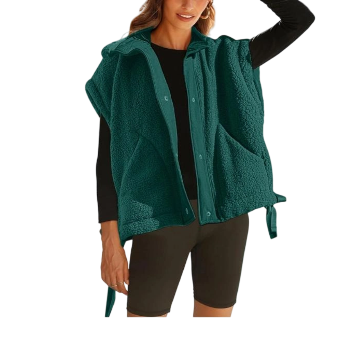 Women's Warm Fleece Button Down Vest