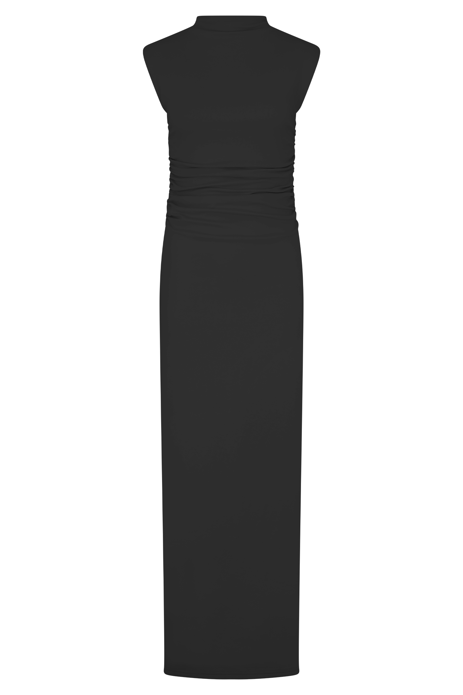 Black High Neck Sleeveless Maxi Dress
