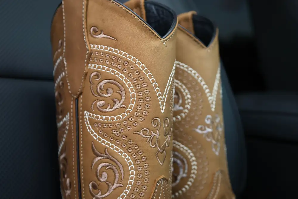 Men’s Honey Leather Boots-Square Toe