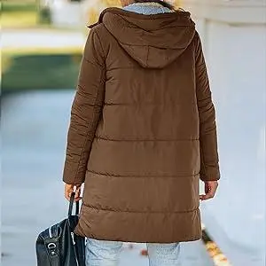 Womens Warm Puffer Down Jacket Hooded