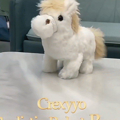Lifelike Robot Pony  Walks Barks & Wags Tail Like a Real Pet