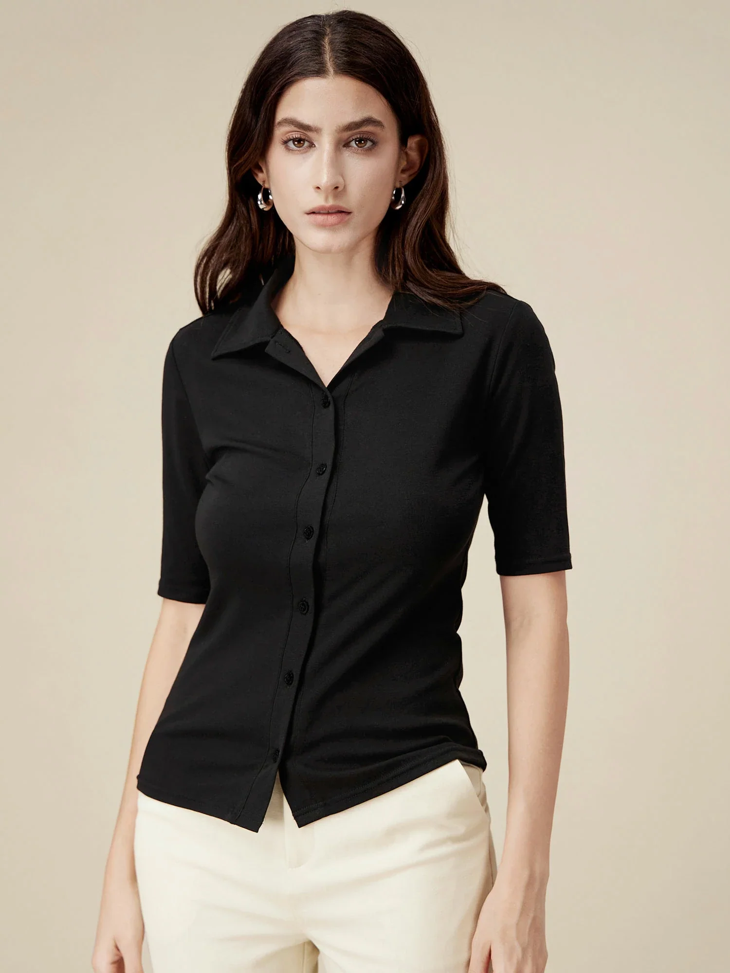 Cotton Slim Fit Knit Cardigan Top