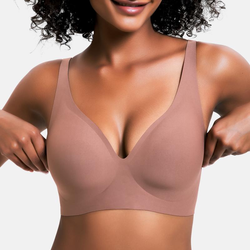 ⏳LAST DAY SALE 50% OFF💕Womens Comfortable Wireless Bralettes Seamless Deep V Everyday Bra1