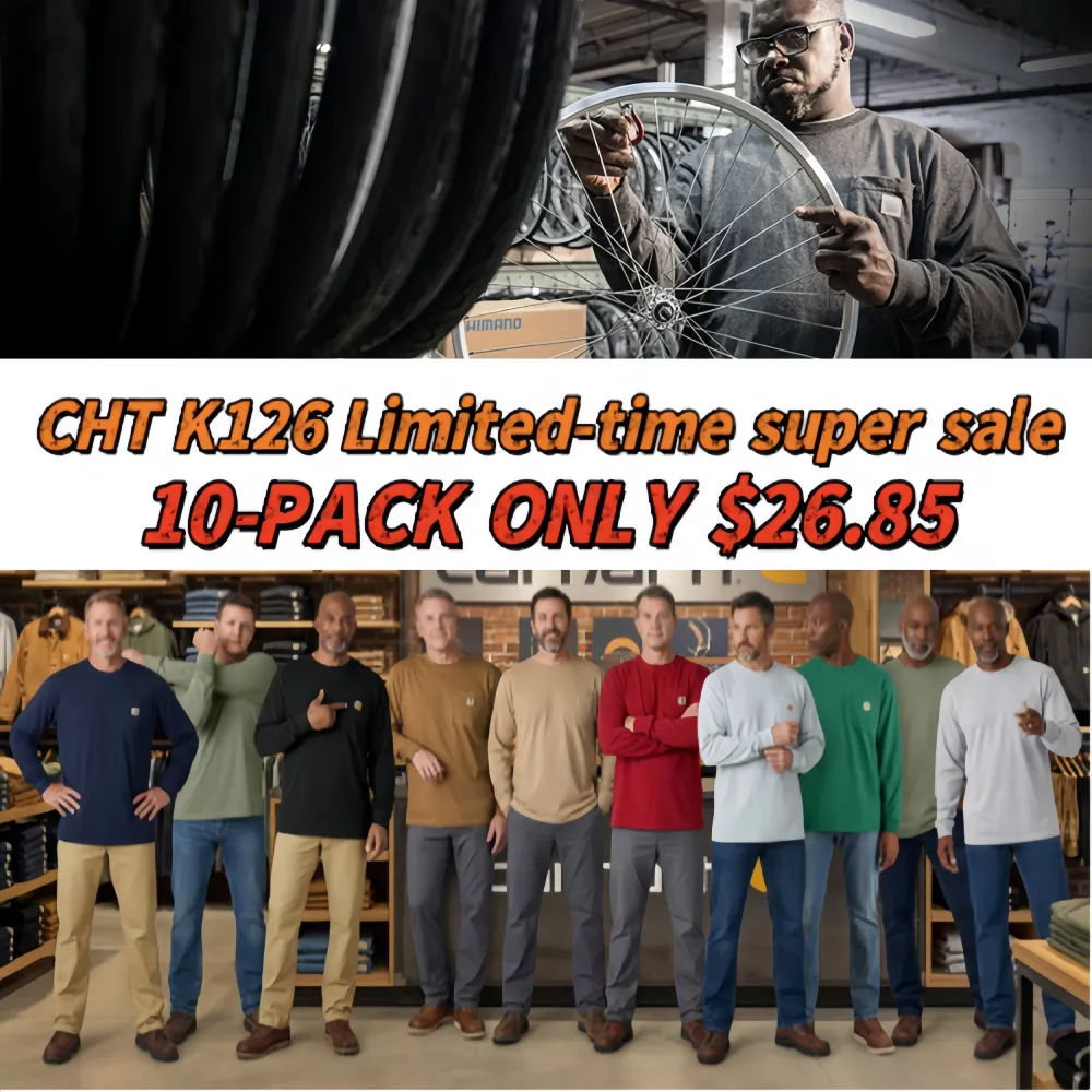 🔥Last Day Promotion!CHT Men's K126 Workwear Loose Fit Heavyweight Short-Sleeve Pocket T-Shirt (Also Available in Big & Tall)