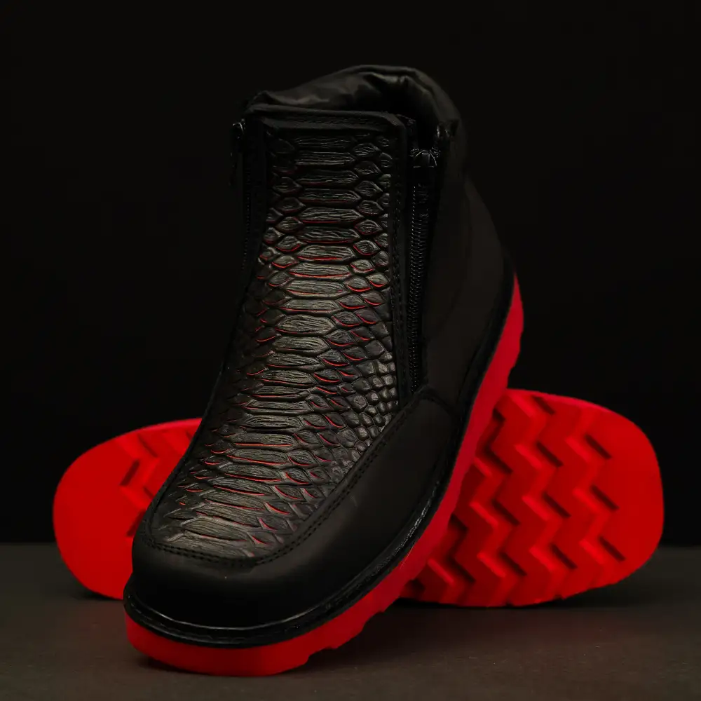 Black Cherry Python Cowboy Shoes