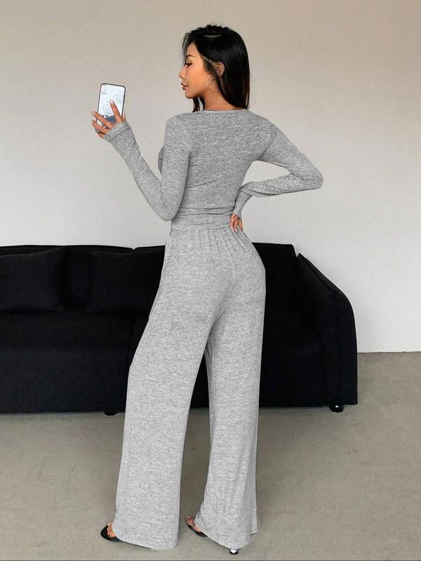 Women's Cozy Two-Piece Lounge Set for Fall & Winter