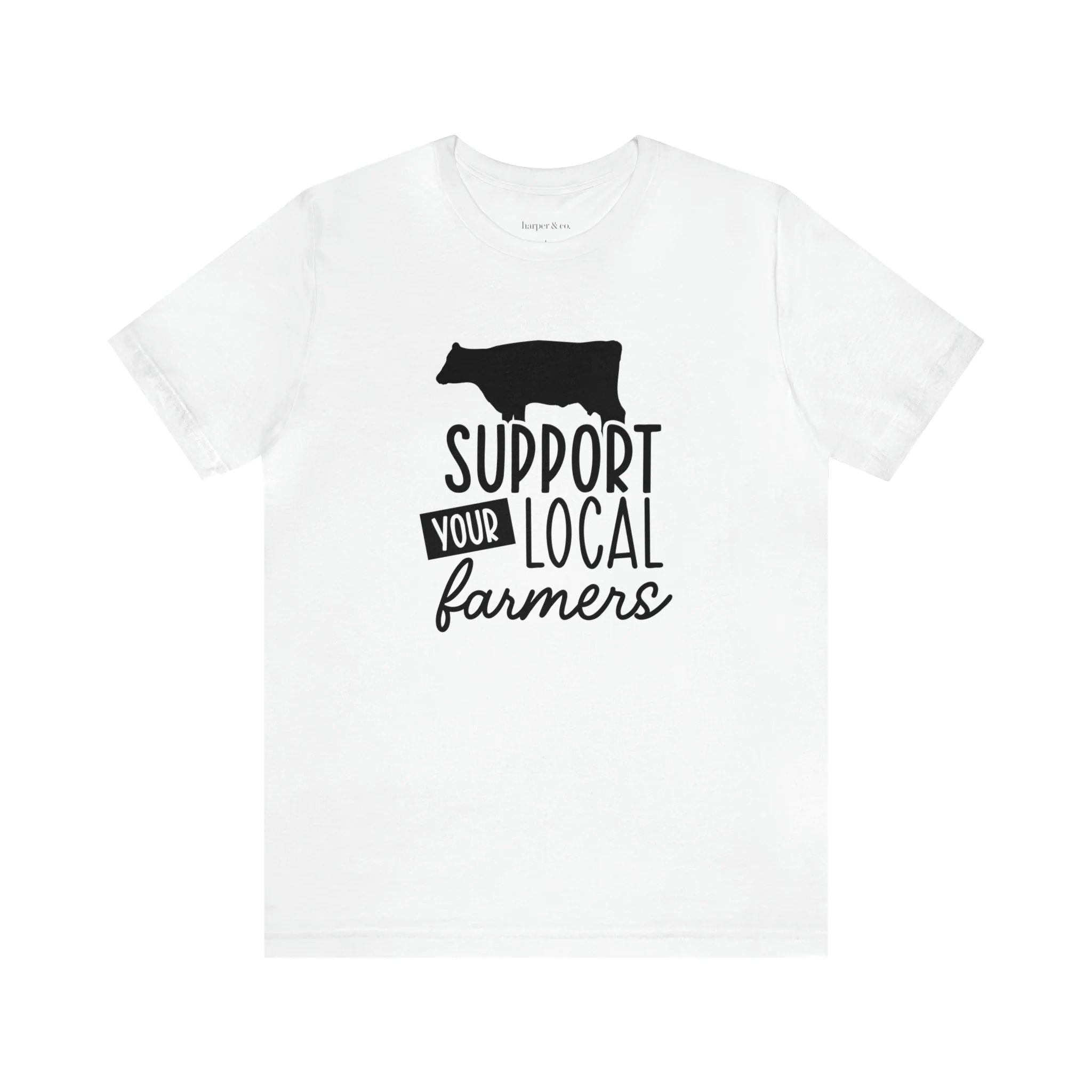 Support Farmers Cattle Unisex Jersey Short Sleeve Tee