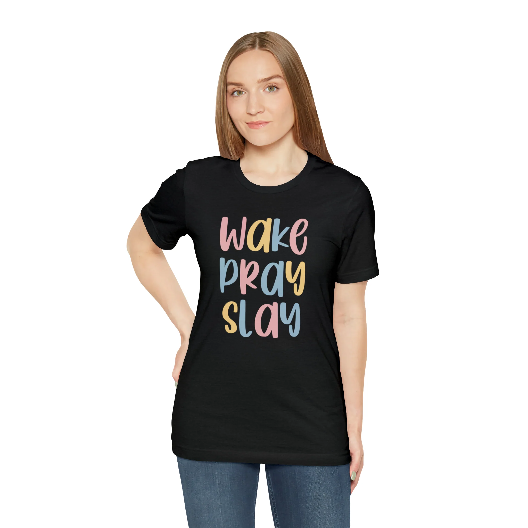 Wake Pray Slay Unisex Jersey Short Sleeve Tee