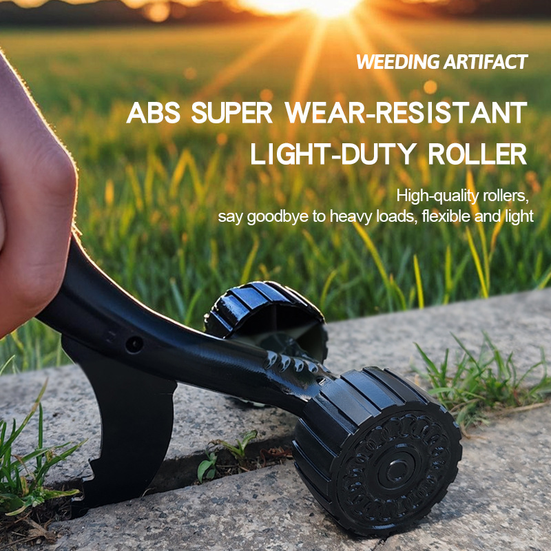 Vertical Manual Weeding Tool with Wheel Garden Gap Weeding Hook