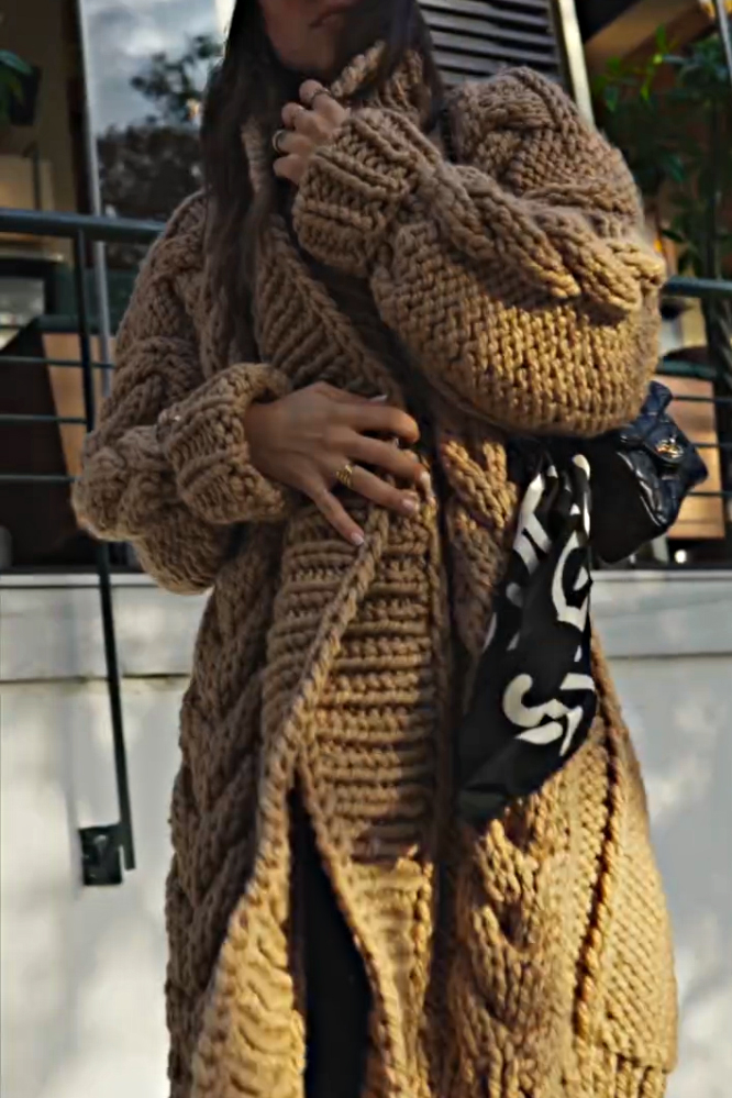 Women's textured casual sweater cardigan
