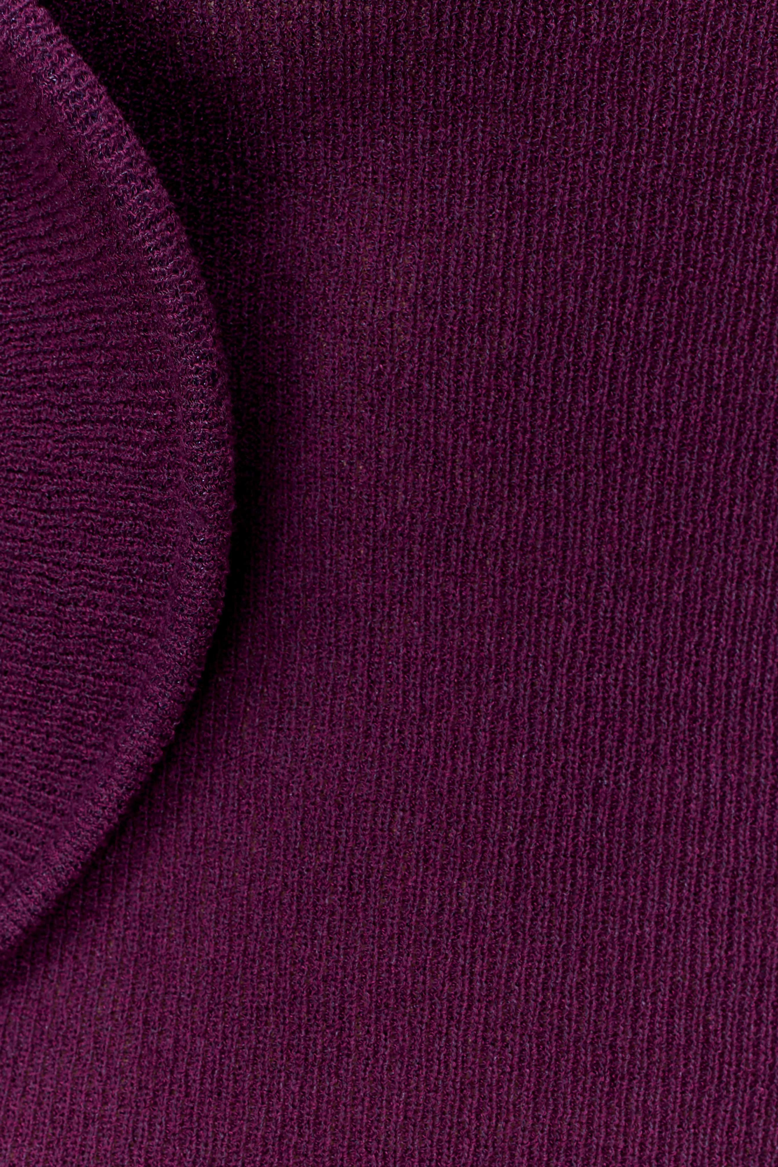 Plum Off Shoulder Knit Maxi Dress