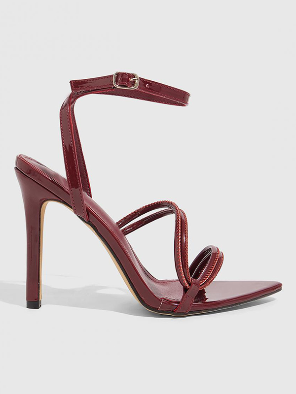 Belt Buckle Hollow Split-Joint Pumps Sandals