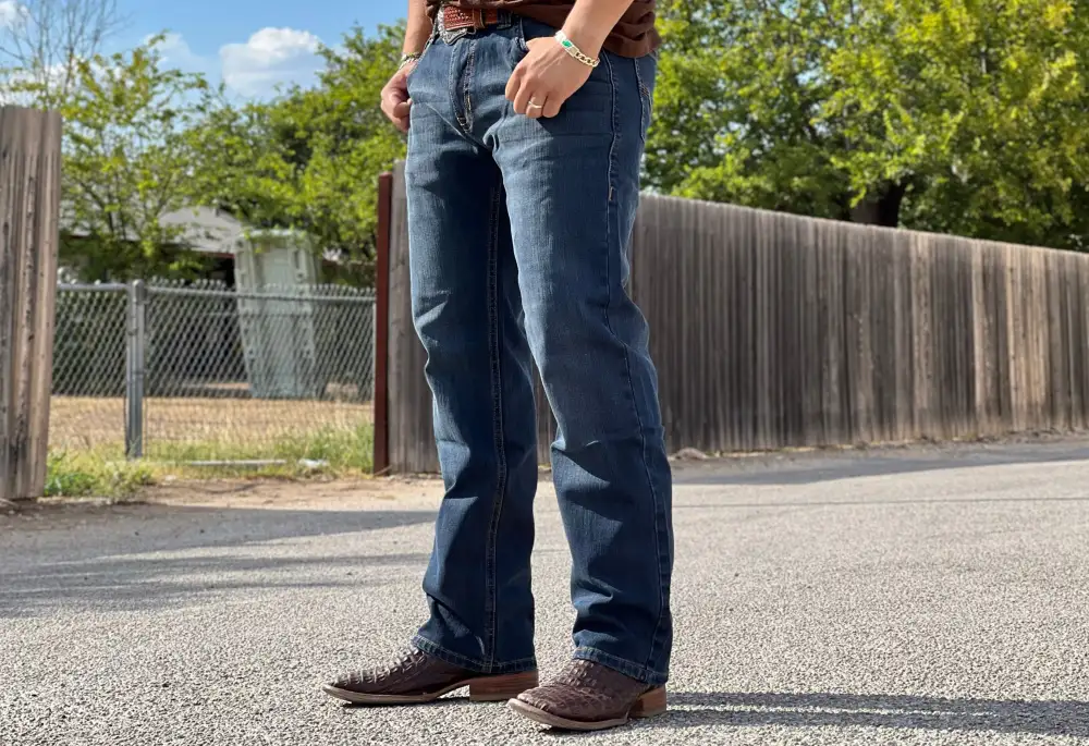 MEN’S SLIM FIT STRETCH STRAIGHT BOOTCUT JEANS