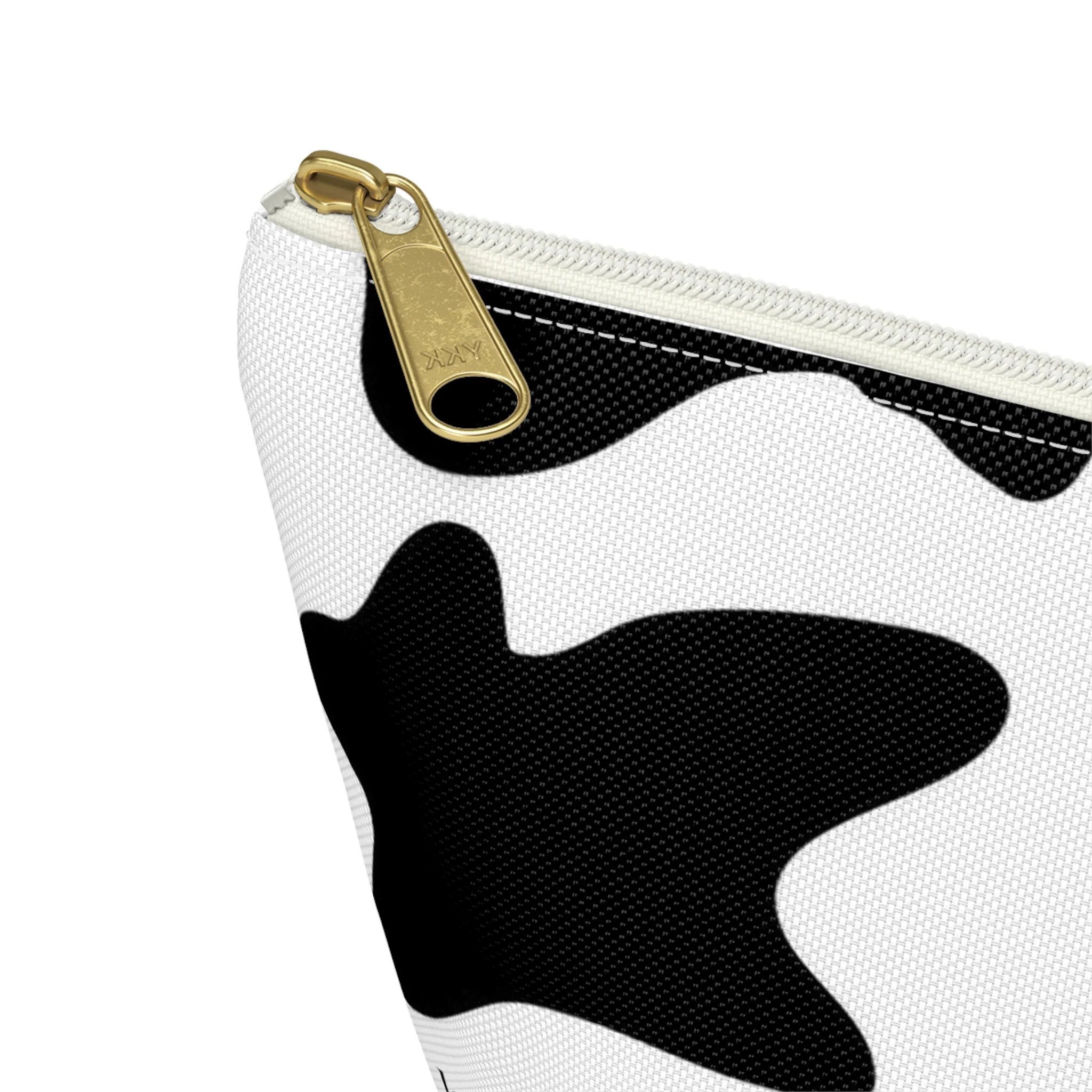 Cow Print Accessory Pouch w T-bottom