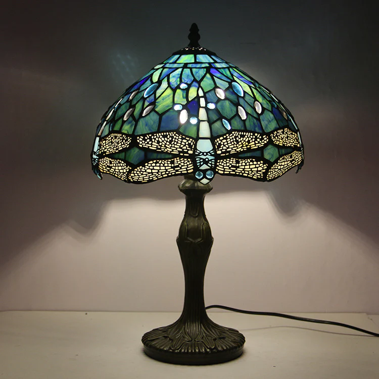 Green Dragonfly Tiffany Table Lamp