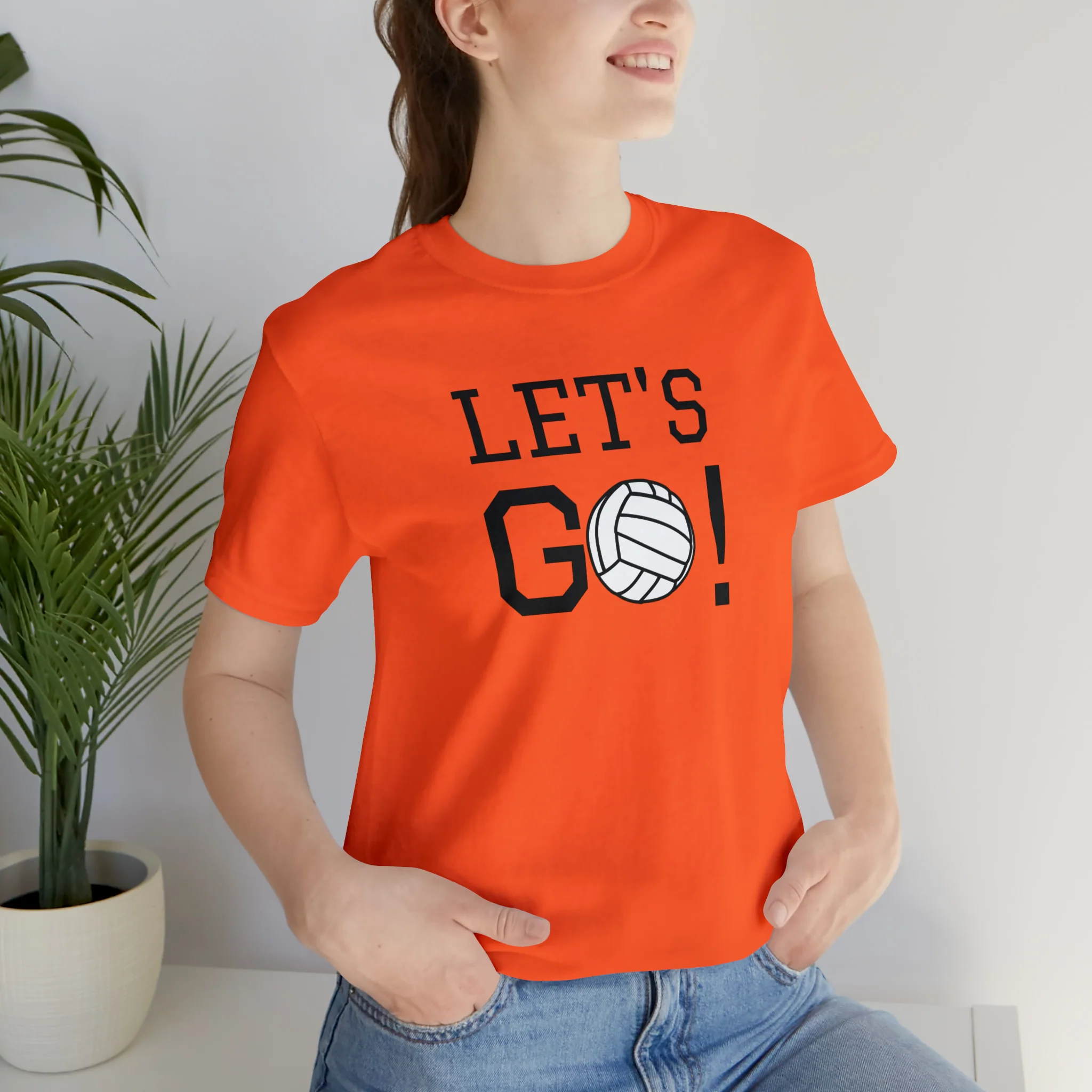Let's Go! Volleyball Unisex Jersey Short Sleeve Tee