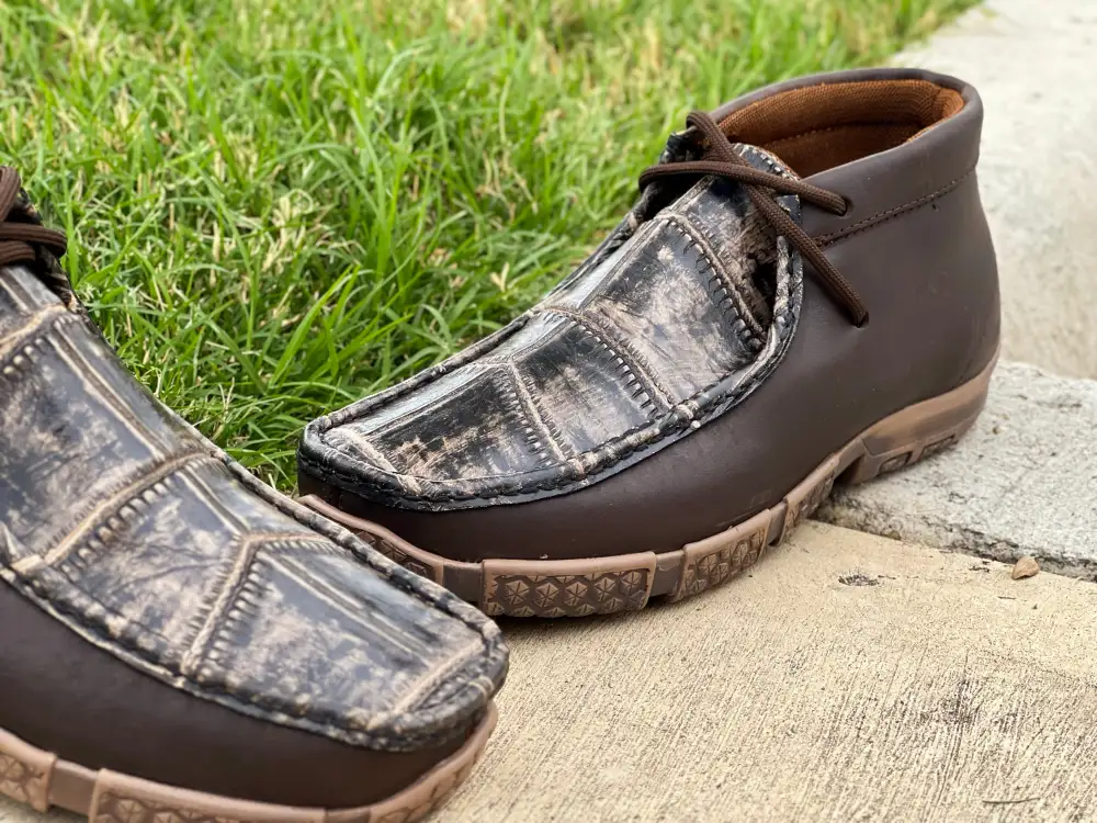 Men’s Western Desert Brown American Gator Shoes