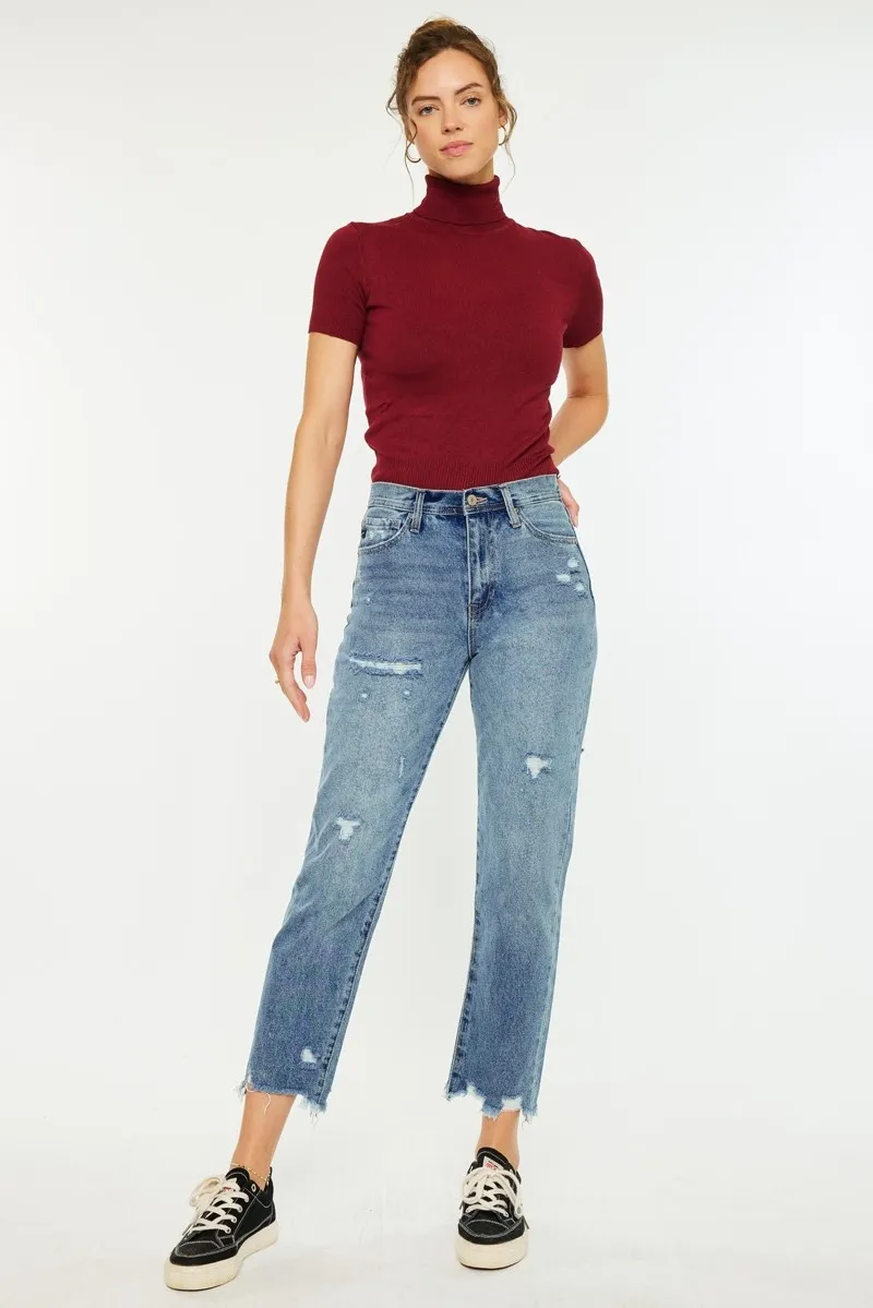 High Rise Classic Slim Straight Jeans