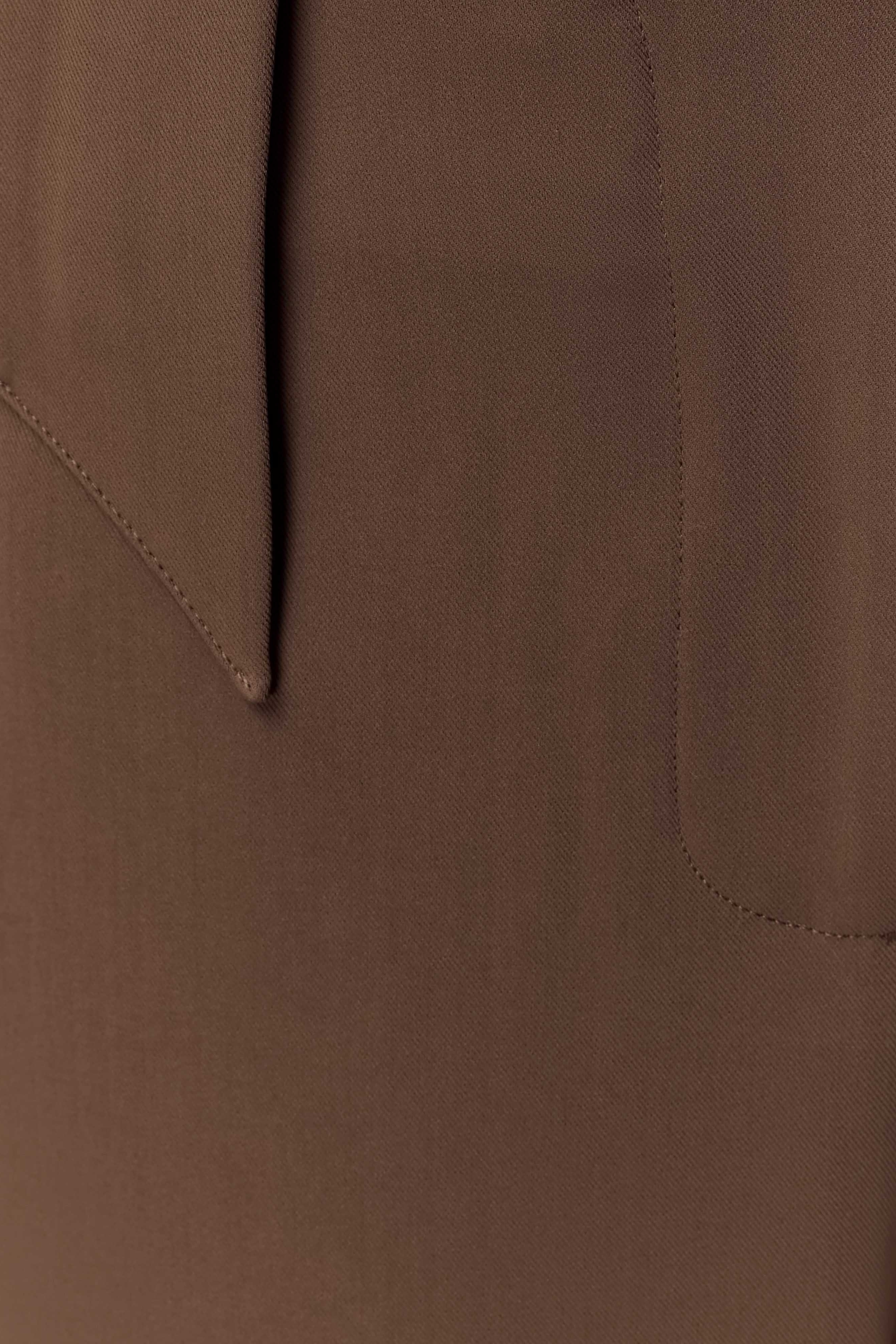 Brown Wide Leg Suiting Trouser