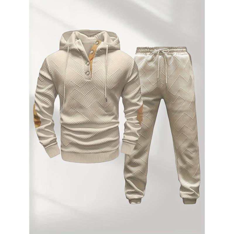 Men’s Knit Jacquard 2-Piece Tracksuit