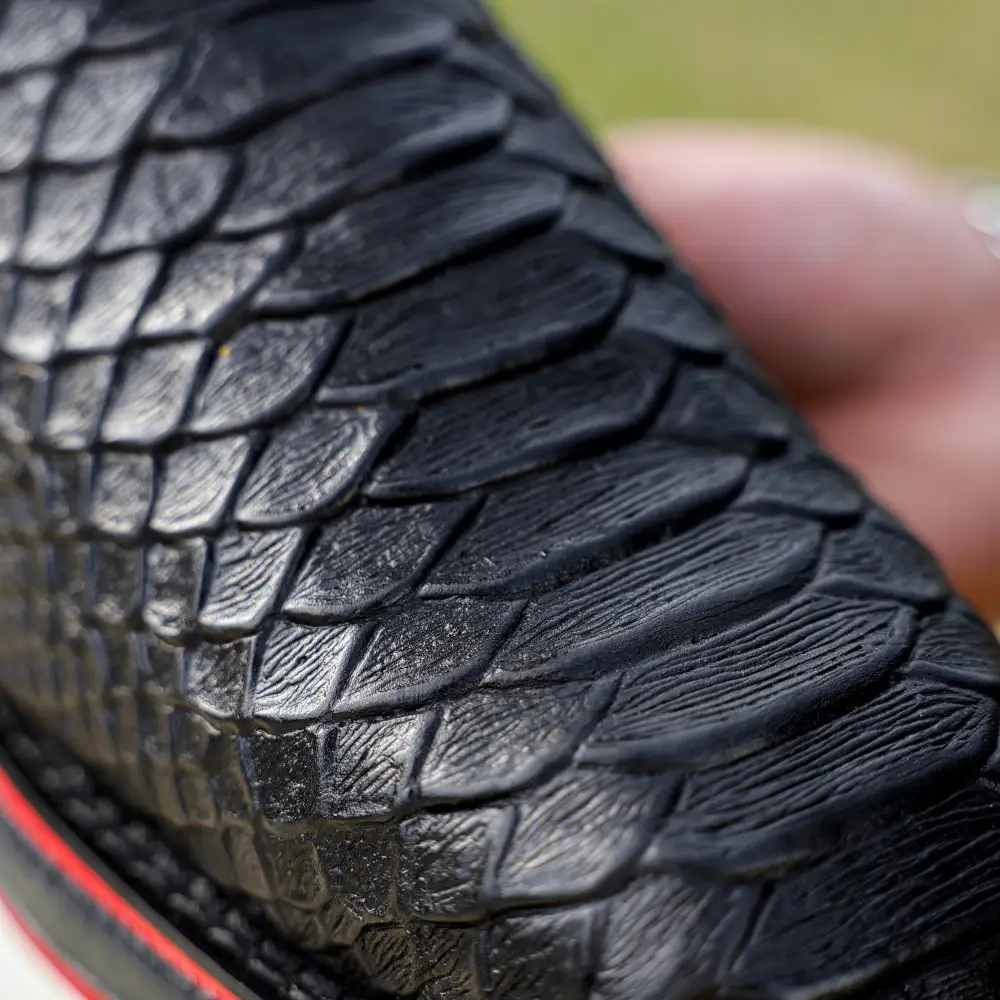 Black Anaconda Leather Boots With 3D Lightweight Sole - Composite Toe