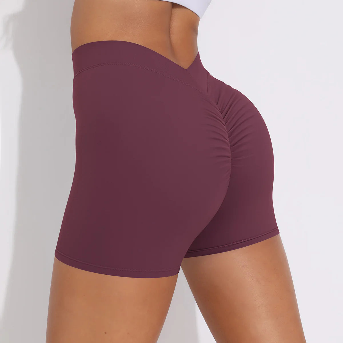 V-back Ruched Shorts