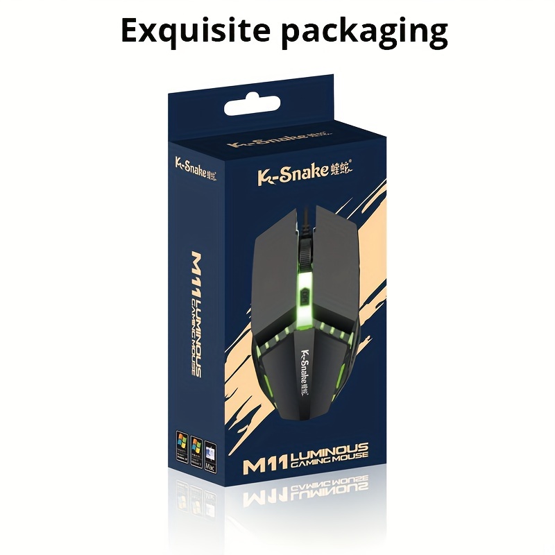 Ergonomic USB Gaming Mouse - RGB Streamer, Silent, Electronic Sports, Perfect for Laptop & Desktop