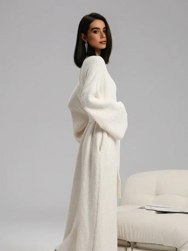 Women's Double-Sided Plush Robe - Soft