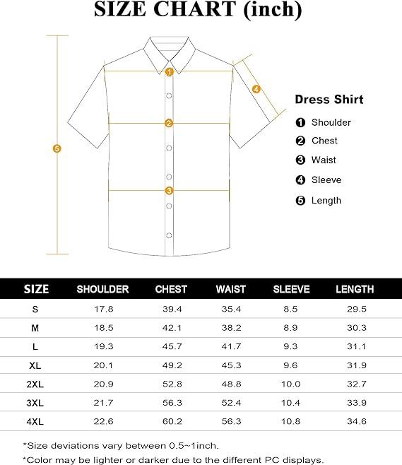 Men's Stretch Dress Shirts Short Sleeve Slim Fit Business Casual Button Down Shirts Muscle Fit Men's Dress Shirts Shortsleeve Menswear gifts for dad