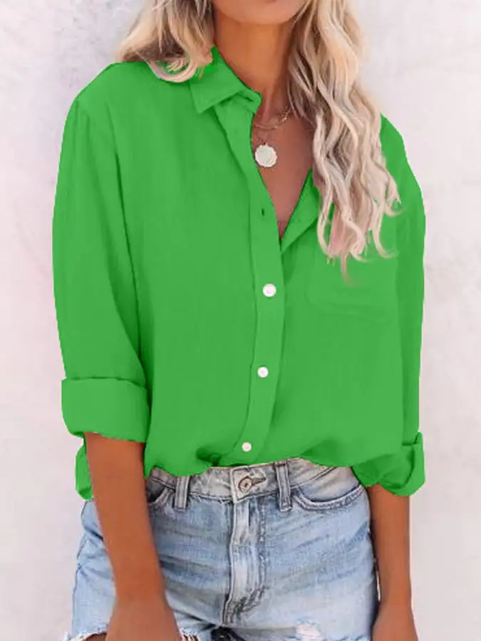 Spring Shirt Women's Fashion Casual Shirt