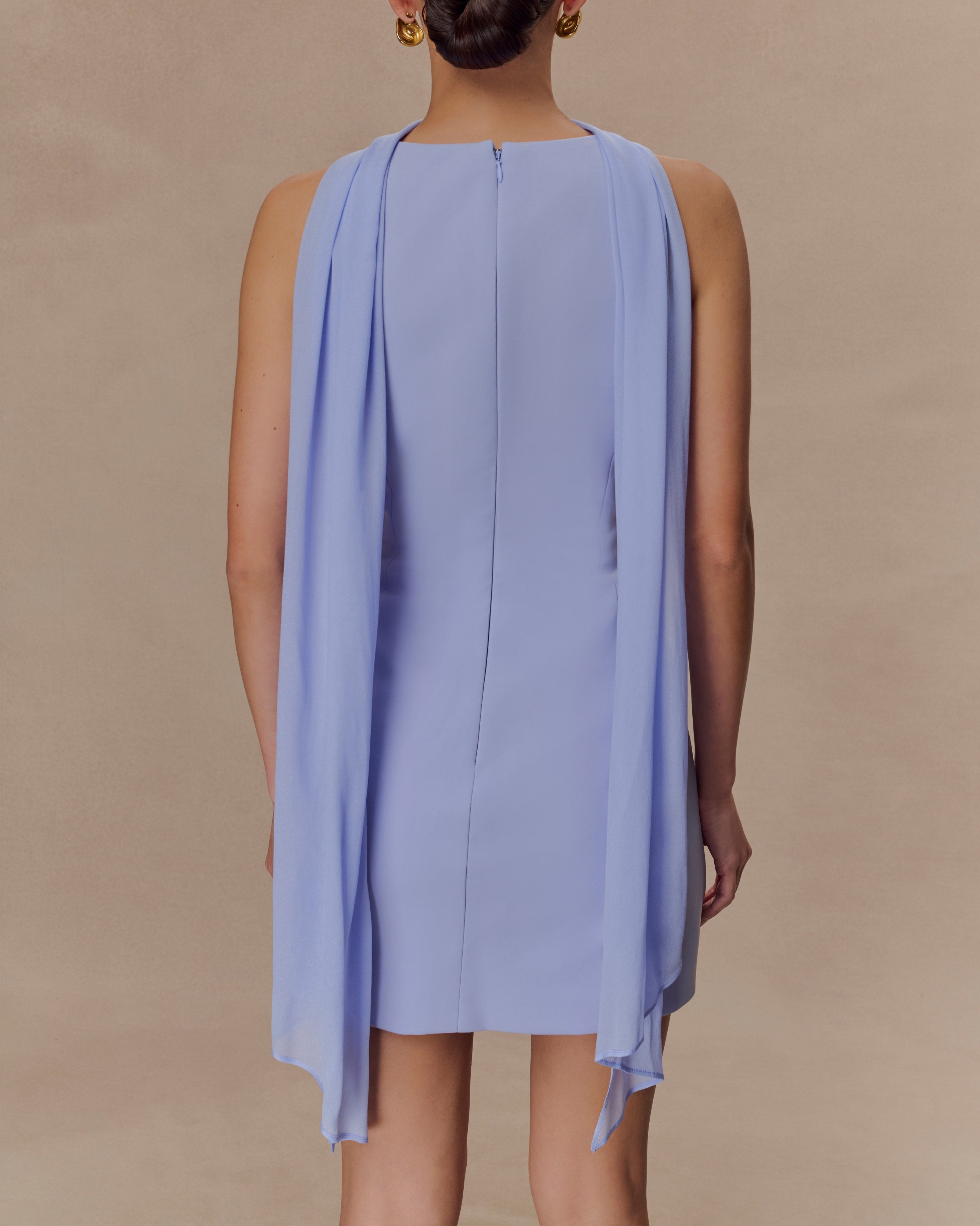 Lilac Suiting Embroidered Mini Dress